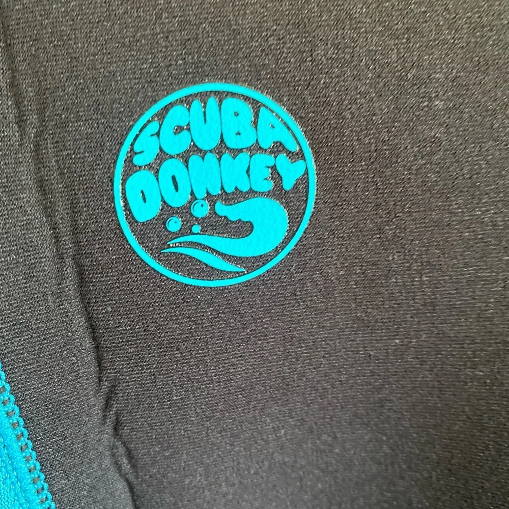SCUBA DONKEY Kids Youth Size 12 Wetsuit Neoprene Black/Yellow‎ /Aqua NEW NWT